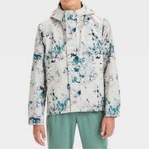 All in Motion Kids Blue Gray & White Marbled Print Raincoat Size XL